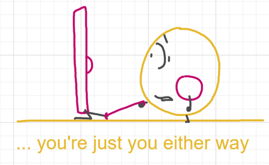 A panel from Running Duos, episode four of the Board Boards object show by Furretwalk/WalkingFurret.